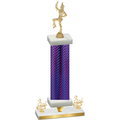 Premium Single Purple Carbon Fiber Third Place Majorette Trophy