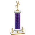 Premium Single Purple Carbon Fiber Victory Majorette Trophy