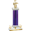 Premium Single Purple Carbon Fiber Second Place Music Trophy