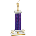 Premium Single Purple Carbon Fiber Year Golf Trophy