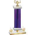 Premium Single Purple Carbon Fiber First Place Academics Trophy