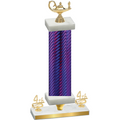 Premium Single Purple Carbon Fiber Fourth Place Academics Trophy