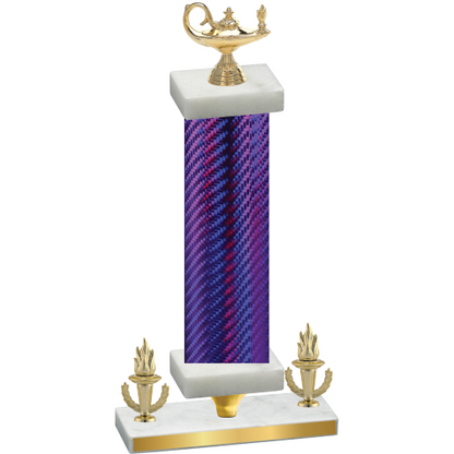 Premium Single Purple Carbon Fiber Victory Academics Trophy