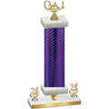 Premium Single Purple Carbon Fiber Year Academics Trophy