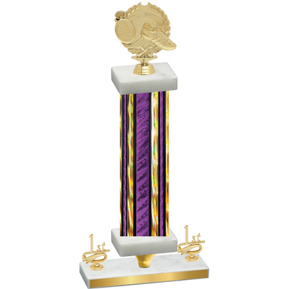 Premium Single Purple Glacier First Place Running Trophy