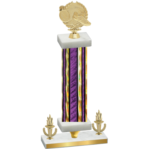 Premium Single Purple Glacier Victory Running Trophy