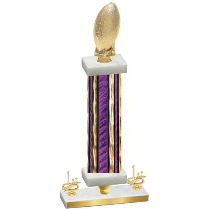 Premium Single Purple Glacier First Place Football Trophy