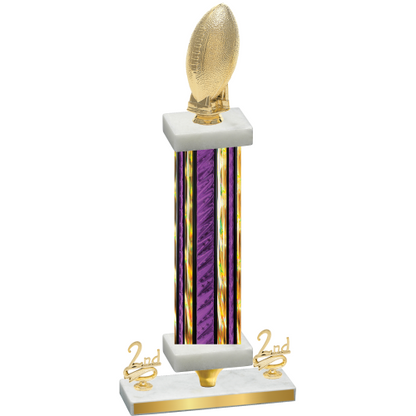 Premium Single Purple Glacier Second Place Football Trophy