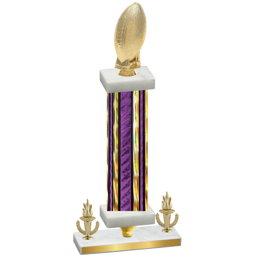 Premium Single Purple Glacier Victory Football Trophy