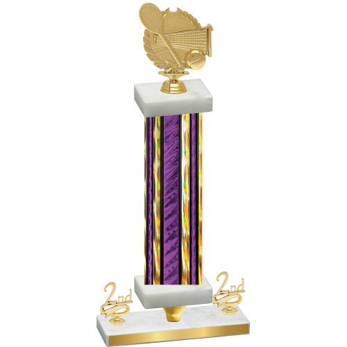 Premium Single Purple Glacier Second Place Tennis Trophy