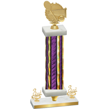 Premium Single Purple Glacier Third Place Tennis Trophy