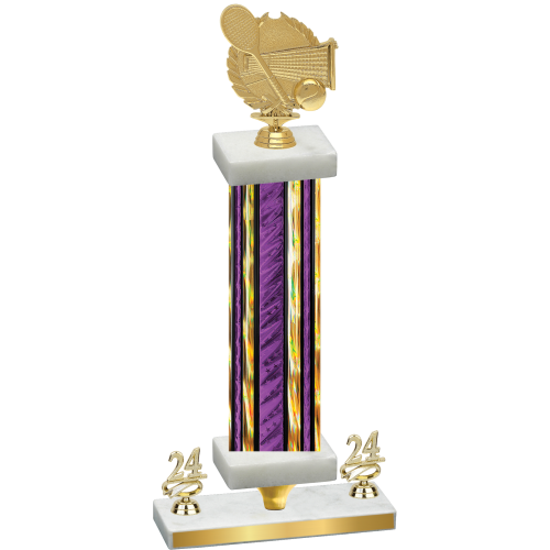 Premium Single Purple Glacier Year Tennis Trophy