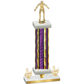 Premium Single Purple Glacier Third Place Wrestling Trophy