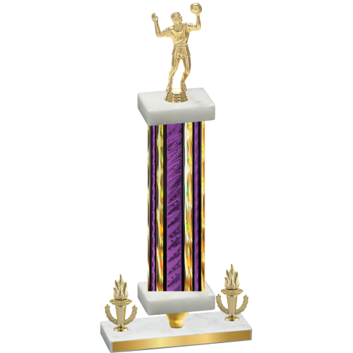 Premium Single Purple Glacier Victory Volleyball Trophy