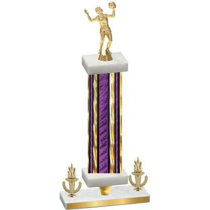 Premium Single Purple Glacier Victory Volleyball Trophy