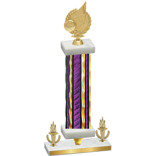 Premium Single Purple Glacier Victory Volleyball Trophy