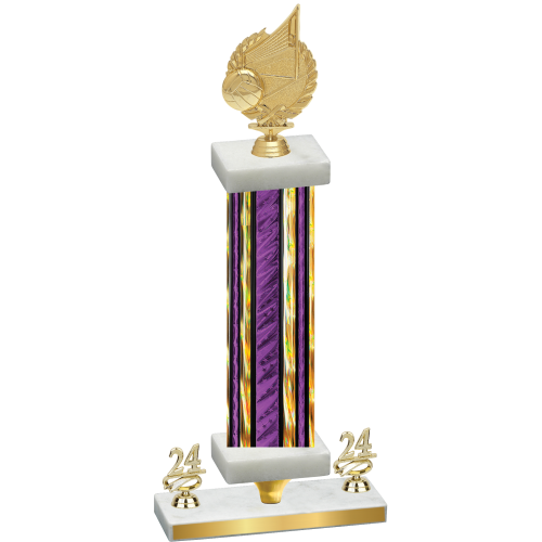 Premium Single Purple Glacier Year Volleyball Trophy