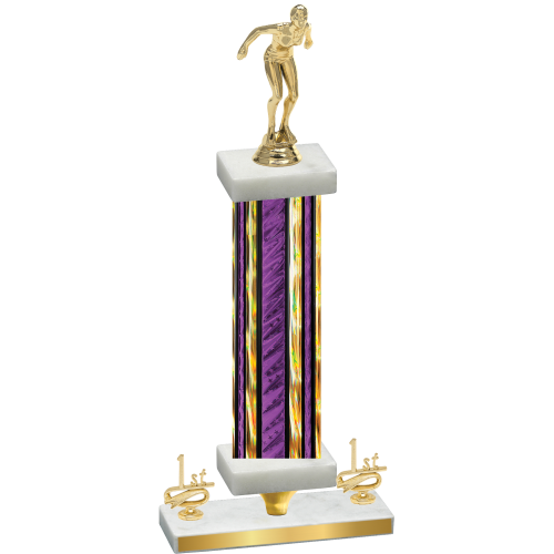 Premium Single Purple Glacier First Place Tennis Trophy