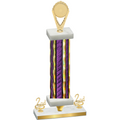 Premium Single Purple Glacier Second Place Insert Trophy