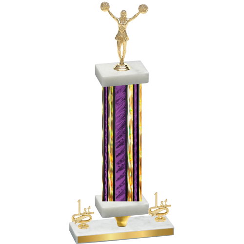 Premium Single Purple Glacier First Place Cheerleading Trophy