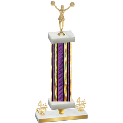 Premium Single Purple Glacier Fourth Place Cheerleading Trophy