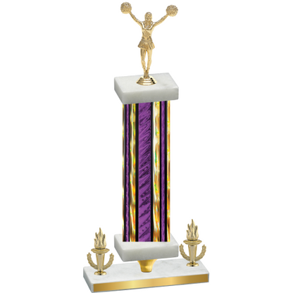 Premium Single Purple Glacier Victory Cheerleading Trophy