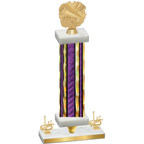 Premium Single Purple Glacier First Place Cheerleading Trophy