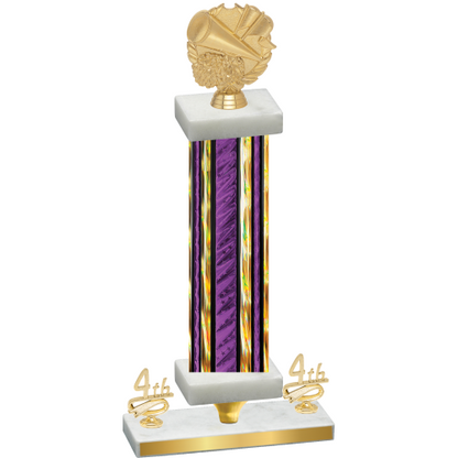 Premium Single Purple Glacier Fourth Place Cheerleading Trophy