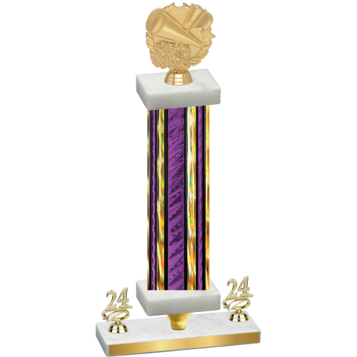 Premium Single Purple Glacier Year Cheerleading Trophy