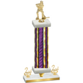 Premium Single Purple Glacier Second Place Hockey Trophy