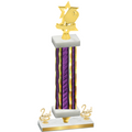Premium Single Purple Glacier Second Place Pickleball Trophy