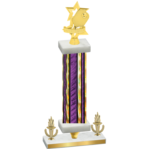 Premium Single Purple Glacier Victory Pickleball Trophy