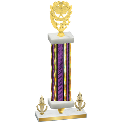 Premium Single Purple Glacier Victory Pickleball Trophy