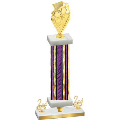 Premium Single Purple Glacier Second Place Pickleball Trophy