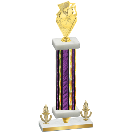 Premium Single Purple Glacier Victory Pickleball Trophy