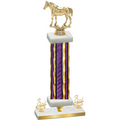 Premium Single Purple Glacier Third Place Horses Trophy