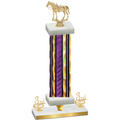 Premium Single Purple Glacier Third Place Horses Trophy