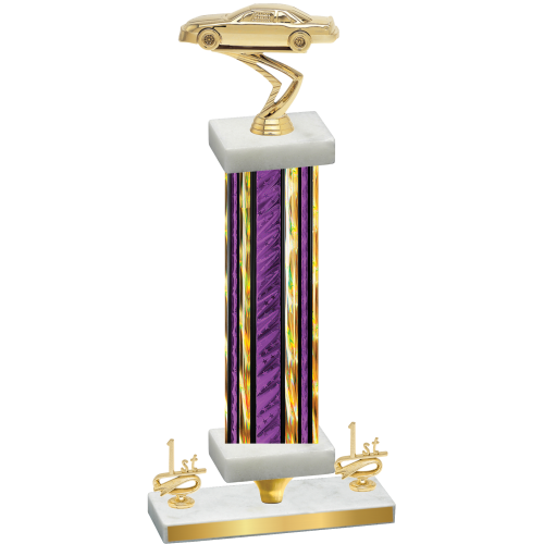 Premium Single Purple Glacier First Place Cars Trophy