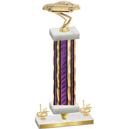 Premium Single Purple Glacier First Place Cars Trophy