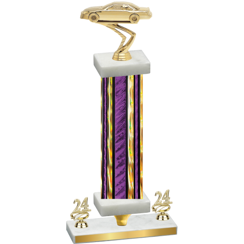 Premium Single Purple Glacier Year Cars Trophy