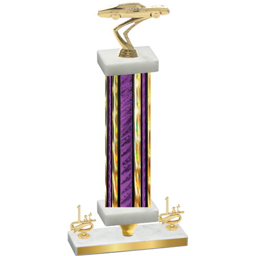 Premium Single Purple Glacier First Place Cars Trophy