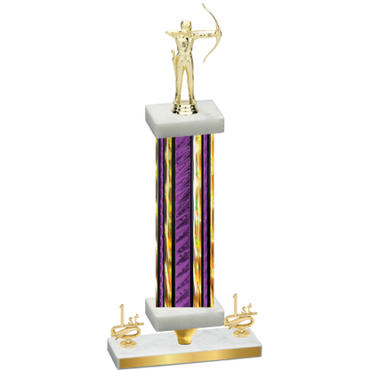 Premium Single Purple Glacier First Place Archery Trophy