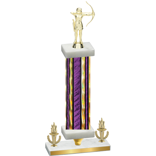 Premium Single Purple Glacier Victory Archery Trophy