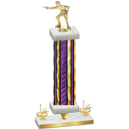 Premium Single Purple Glacier First Place Shooter Trophy