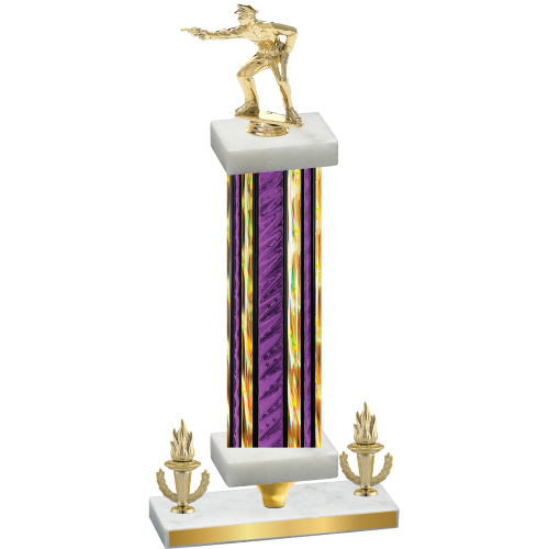 Premium Single Purple Glacier Victory Shooter Trophy