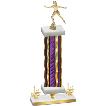 Premium Single Purple Glacier First Place Skater Trophy