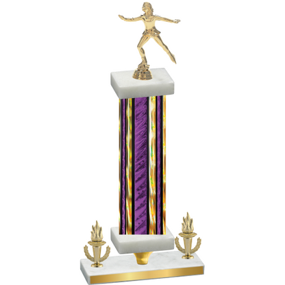 Premium Single Purple Glacier Victory Skater Trophy