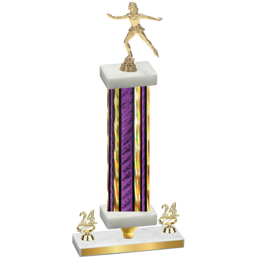 Premium Single Purple Glacier Year Skater Trophy