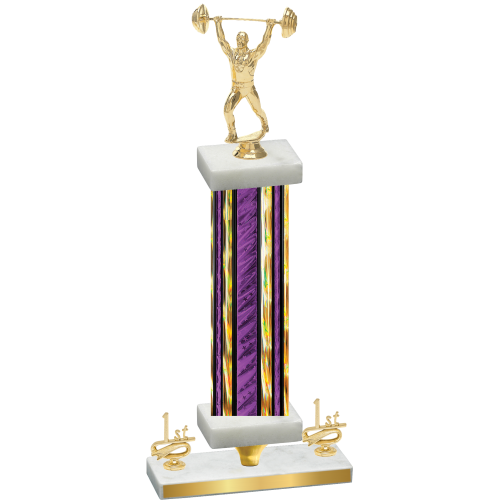 Premium Single Purple Glacier First Place Weights Trophy