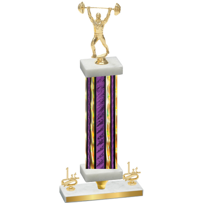 Premium Single Purple Glacier First Place Weights Trophy